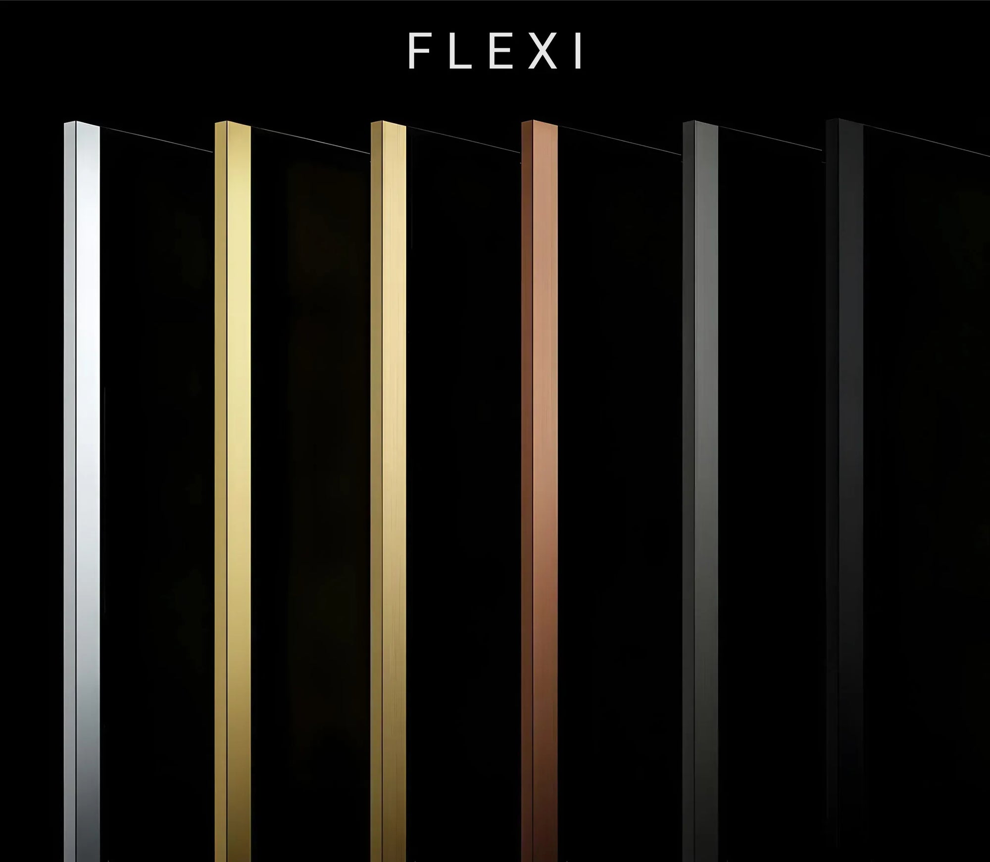 Sprchová zástěna Rea Flexi Brown / Gold 140  7