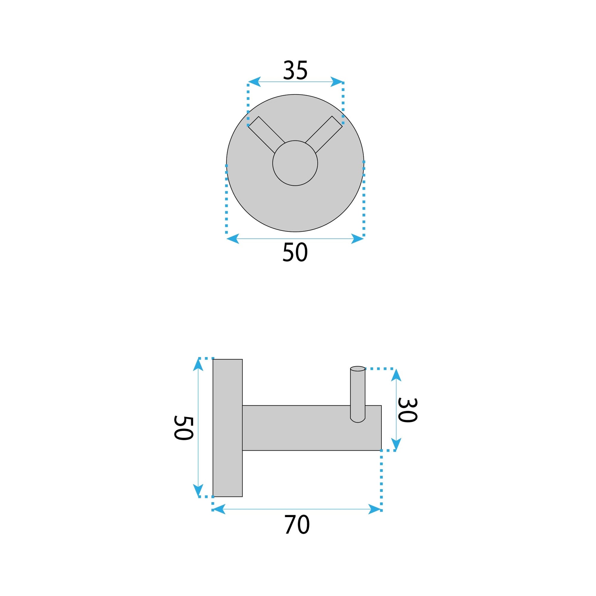Koupelnový věšák 5605 Leo Gold  5