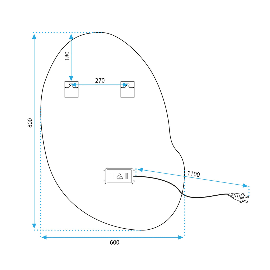 Zrcadlo LED 80x60cm CLOUD C  10