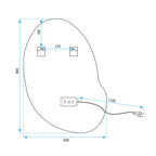 Zrcadlo LED 80x60cm CLOUD C  10