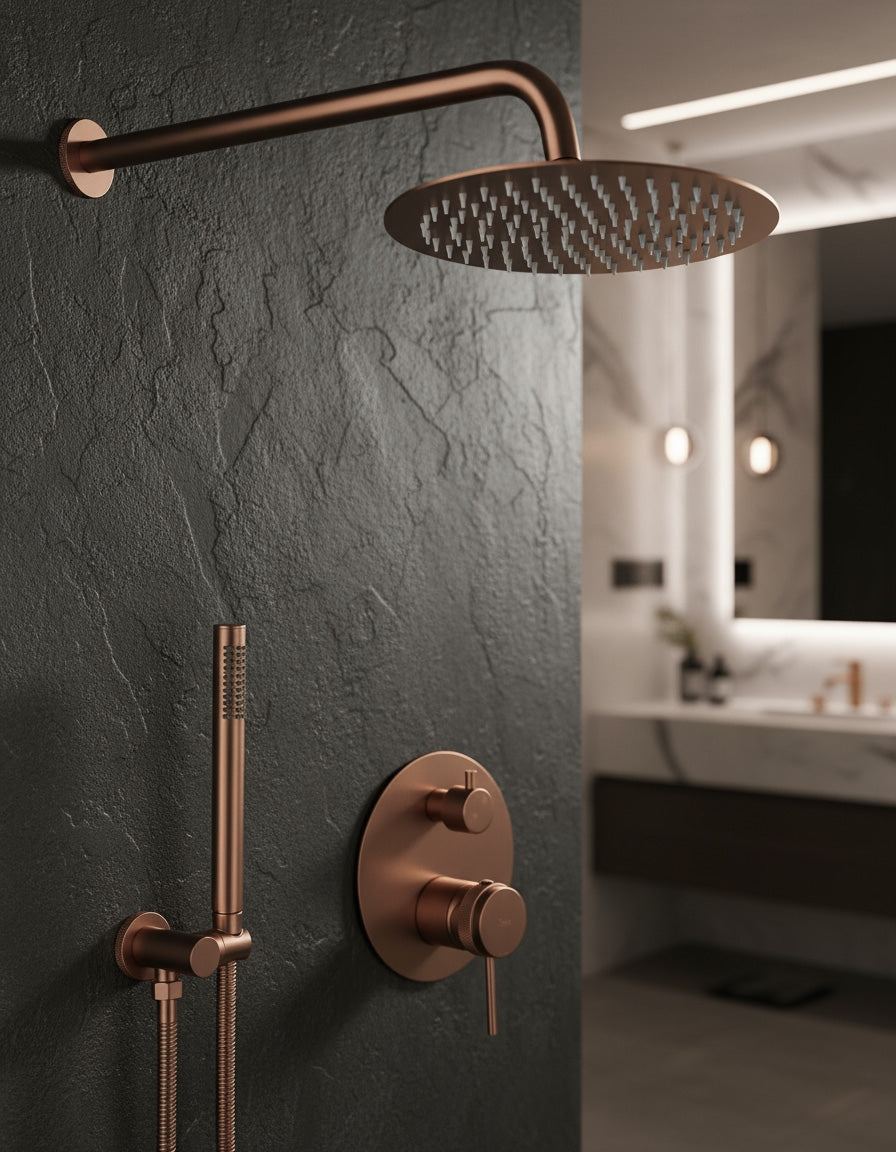 Podomítková sprchová sada Rea Lungo Grip Brush Copper  + BOX  5