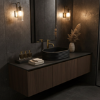 Umyvadlo na desku Nicoletta Black  8