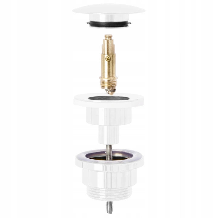 Univerzální umyvadlová výpusť REA Click-clack - bílá matná  2