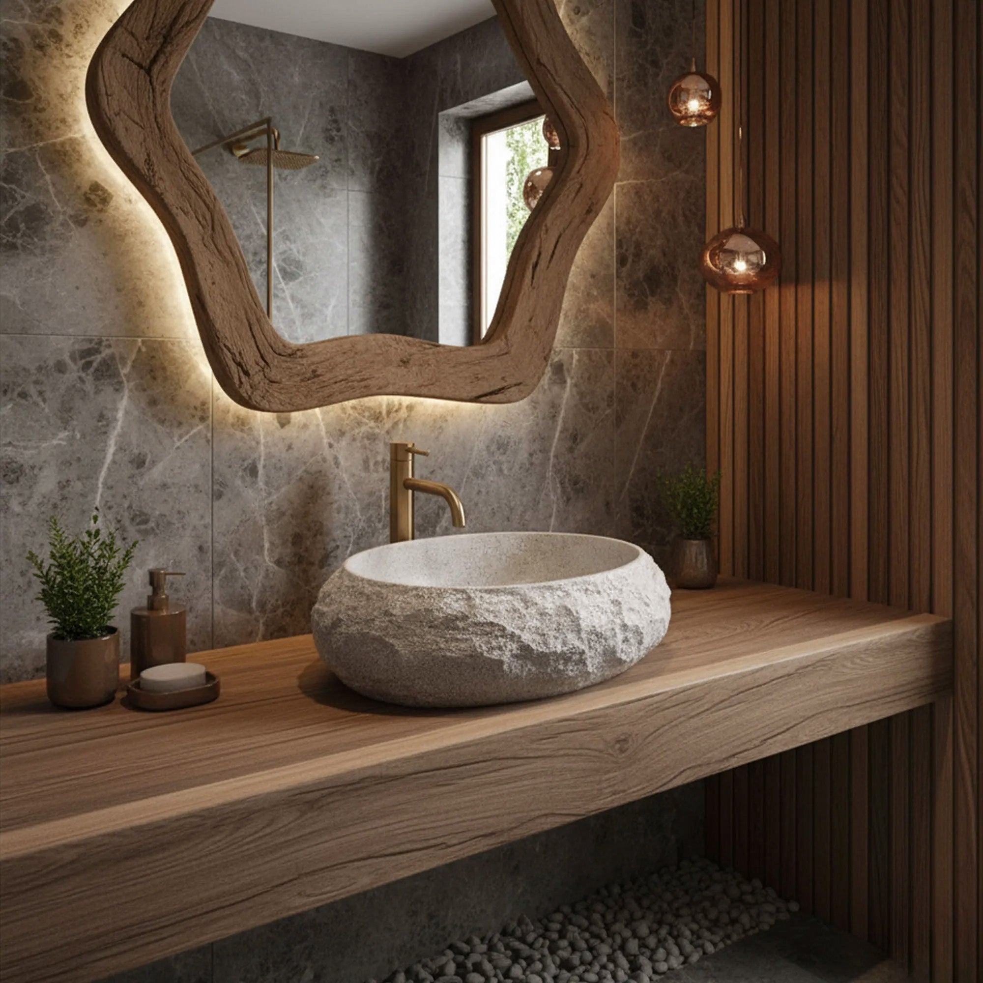 Umyvadlo na desku Mika Beige  1