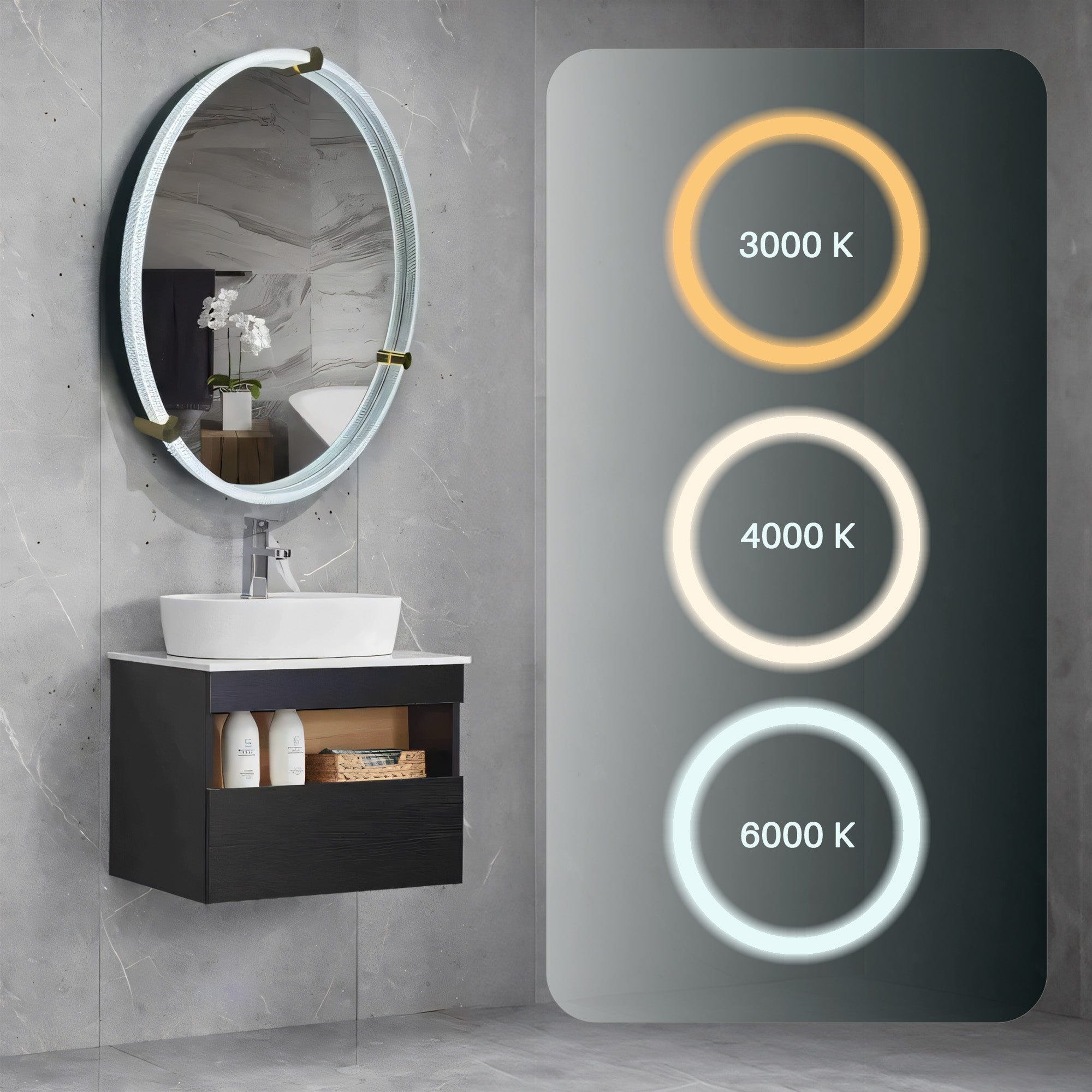 Zrcadlo LED 60cm 106  6