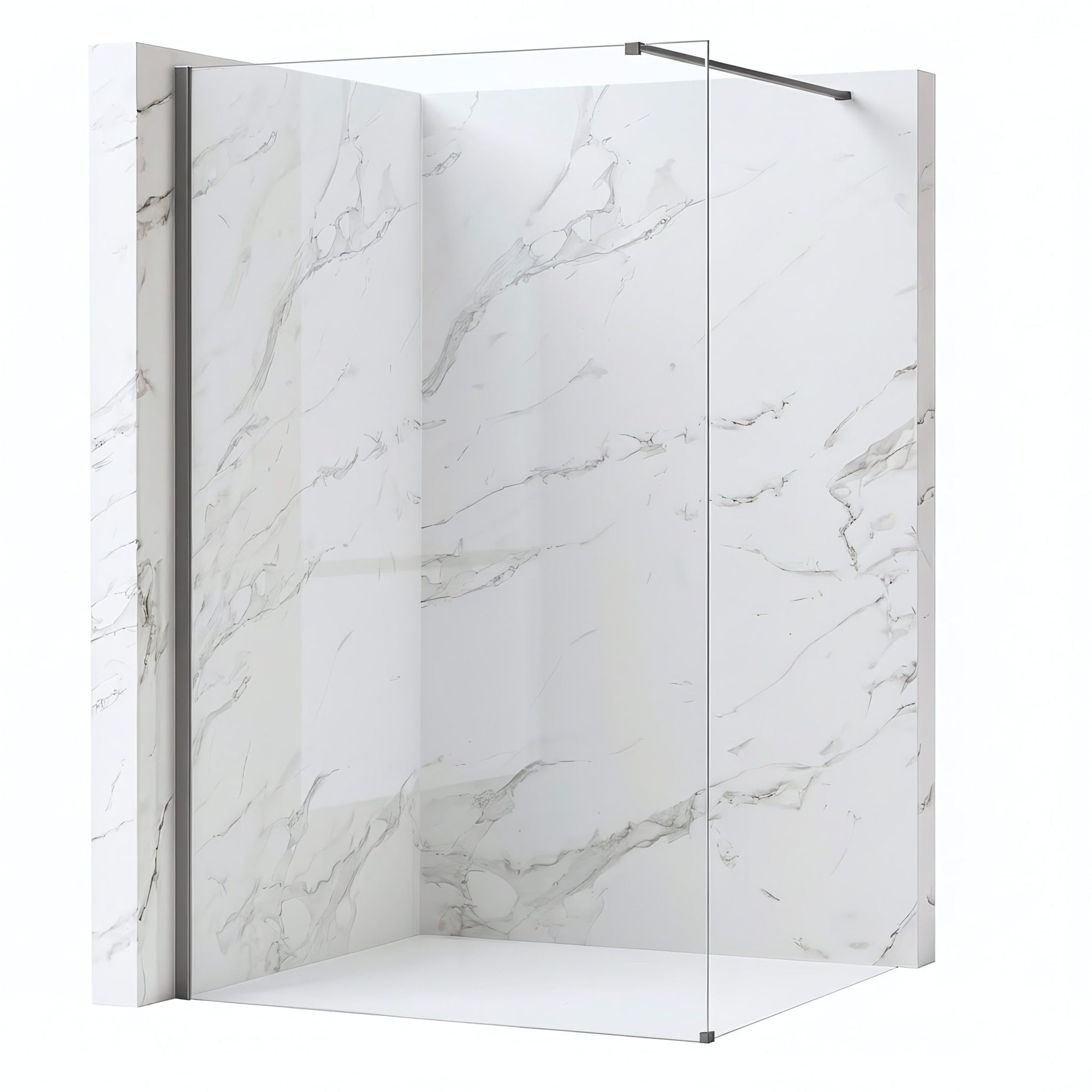 Sprchová zástěna Rea Flexi Transparent / Titan 80  1