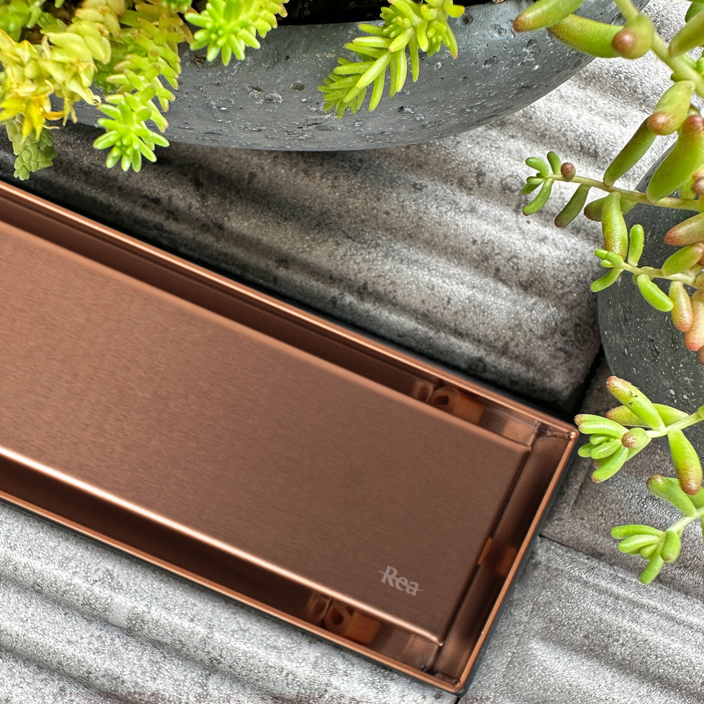 Odtokový žlab REA Neox pro Brushed Copper 100  3