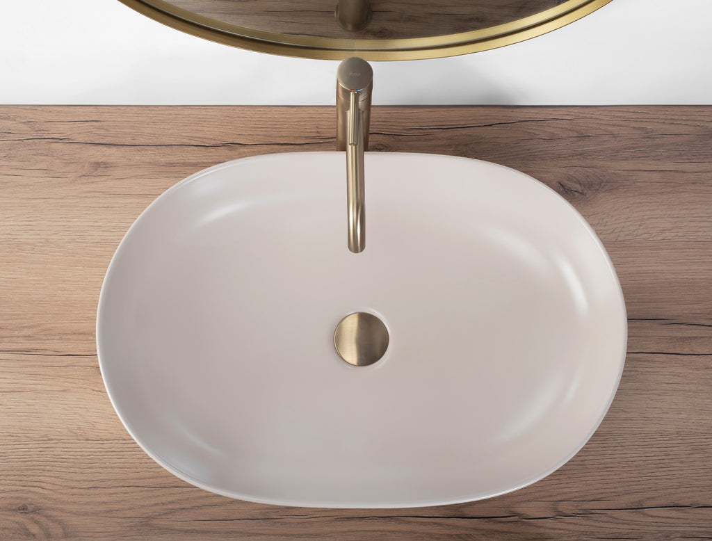 Umyvadlo na desku Rea CLEO 61 BEIGE MATT  3