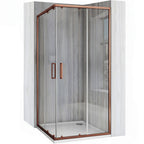 Sprchový kout REA City 90x90 Brush Copper Bez sprchové vaničky 2