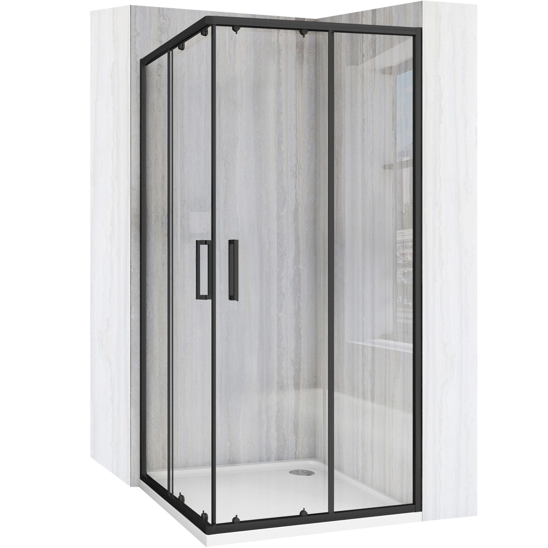 Sprchový kout REA City 80x80 Black Se sprchovou vaničkou Savoy 10