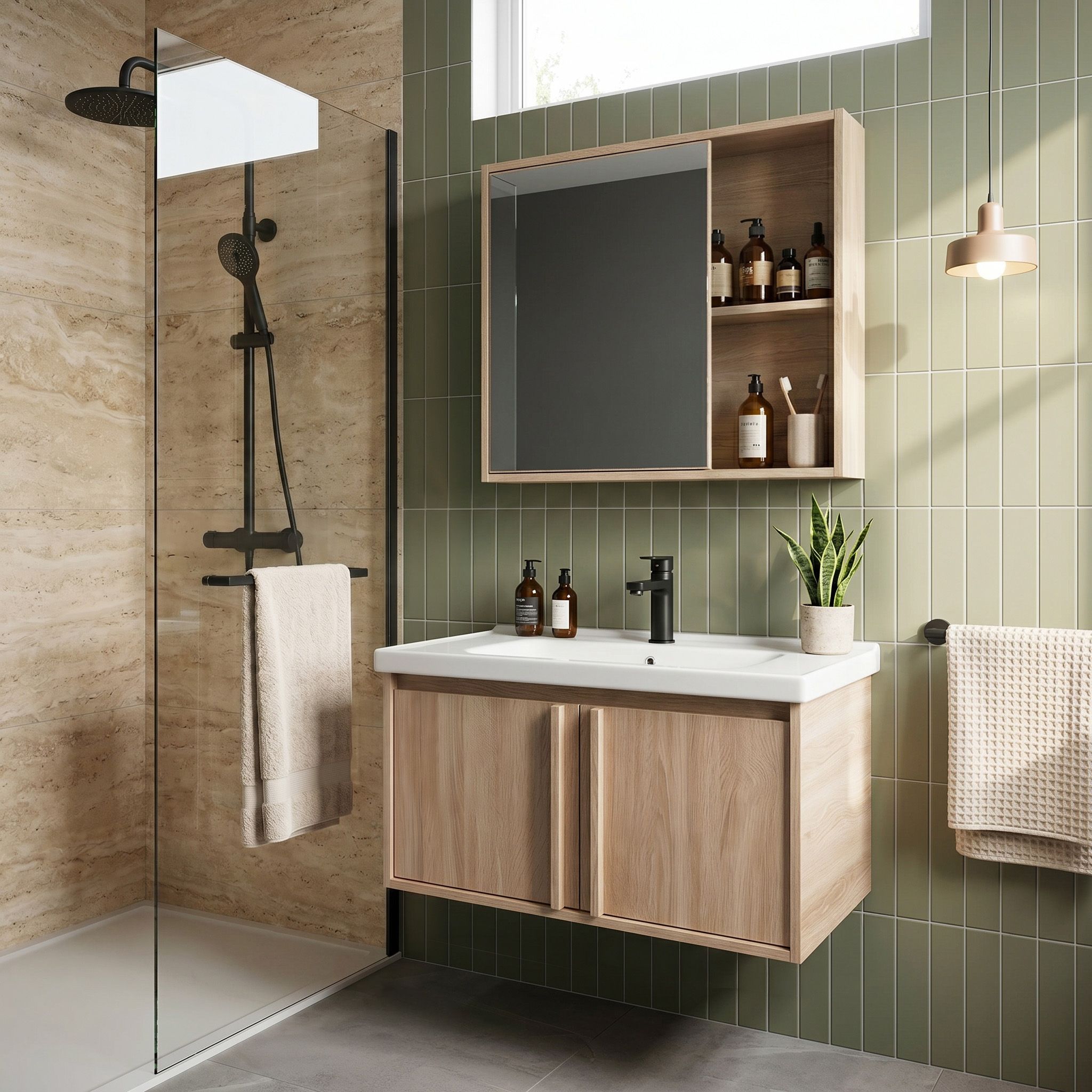 Sada koupelnového nábytku s umyvadlem Gama T25023 BXM 80CM  5