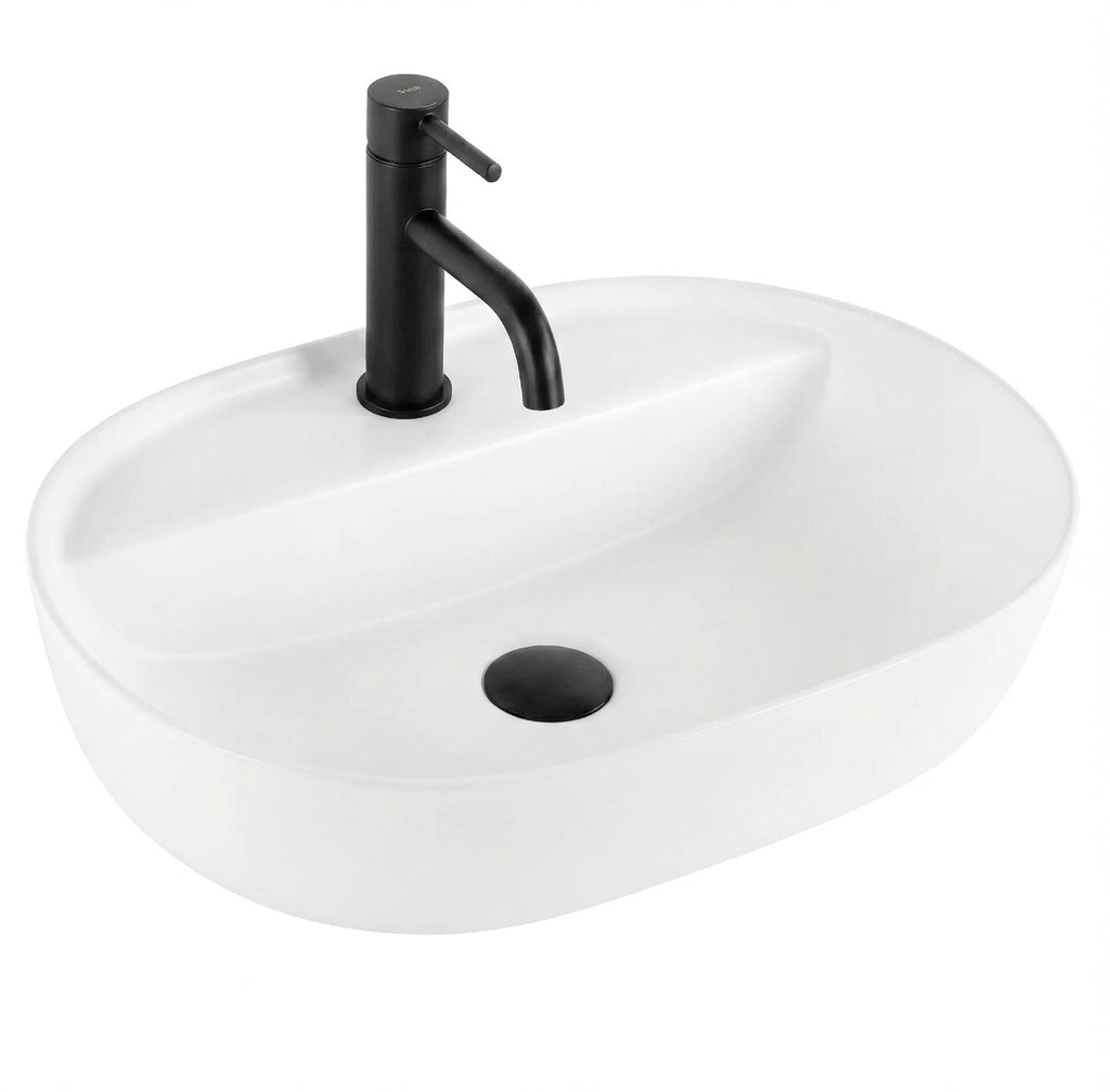 Umyvadlo na desku REA AURA 51 - bílé White Matt  6