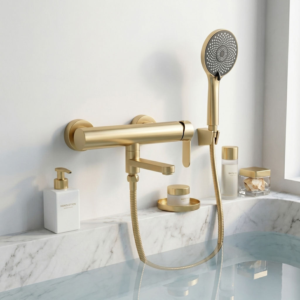 Vanová baterie Rea Arcos Brushed Gold  3