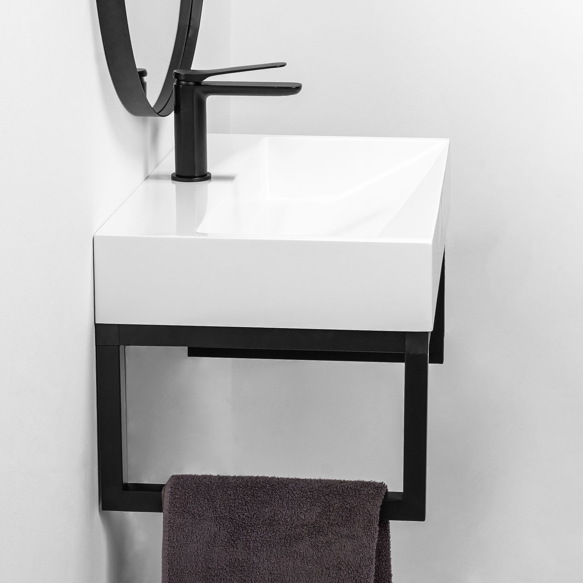 Konglomerátové umyvadlo na desku REA GOYA 50 cm - konzole  3