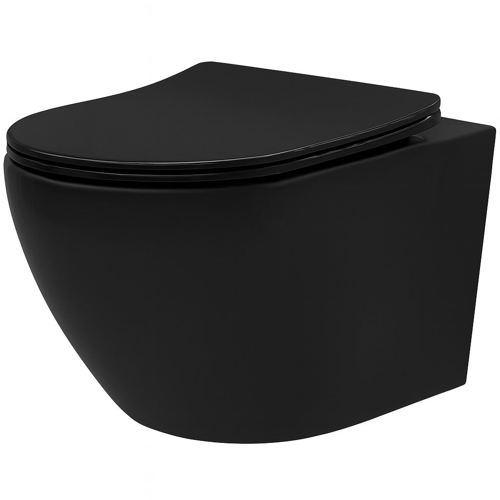 Závěsná WC mísa Rea Carlo Mini Tornado NF BLACK MATT  1