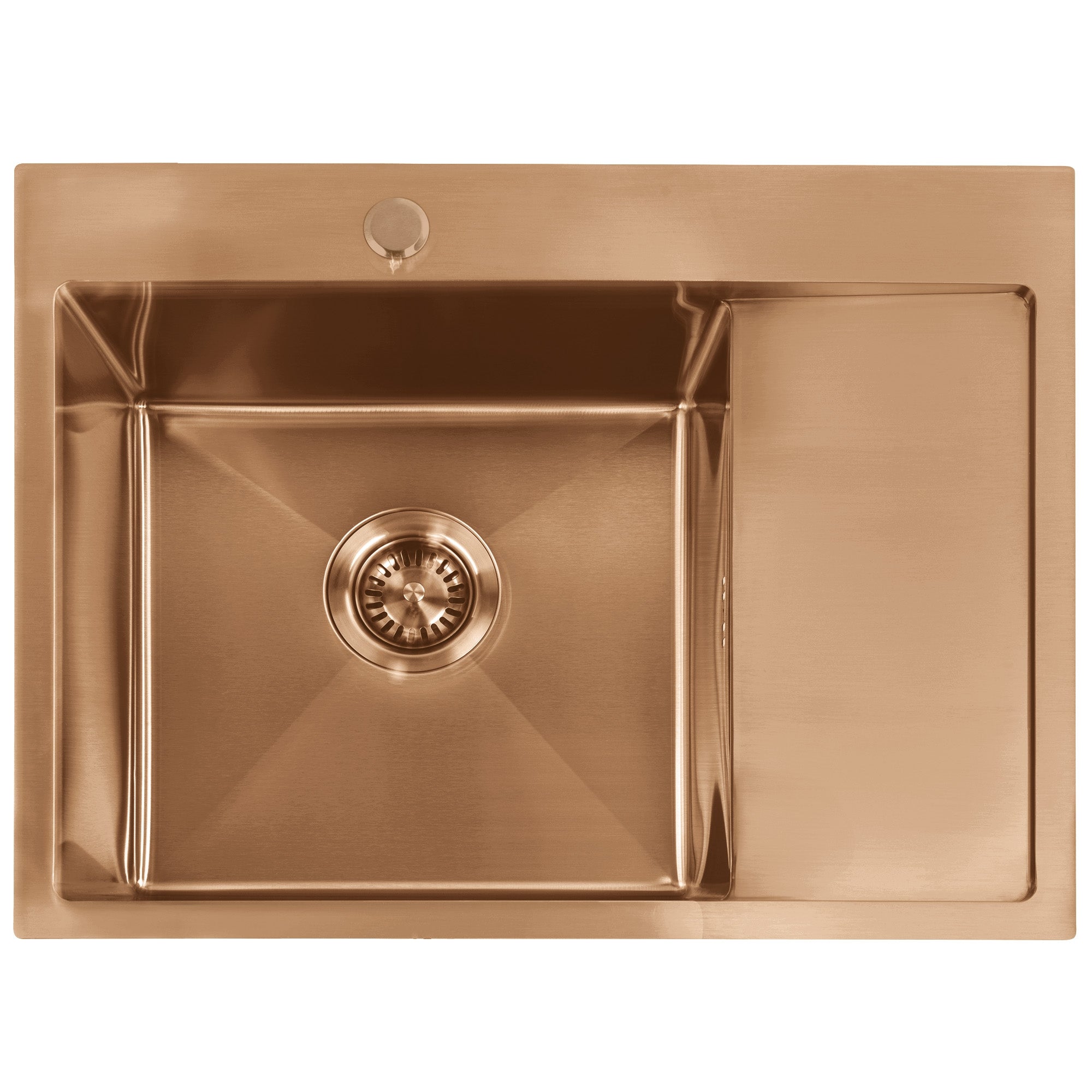 Ocelový dřez Fin BRUSH COPPER bez kuchyňské baterie 2