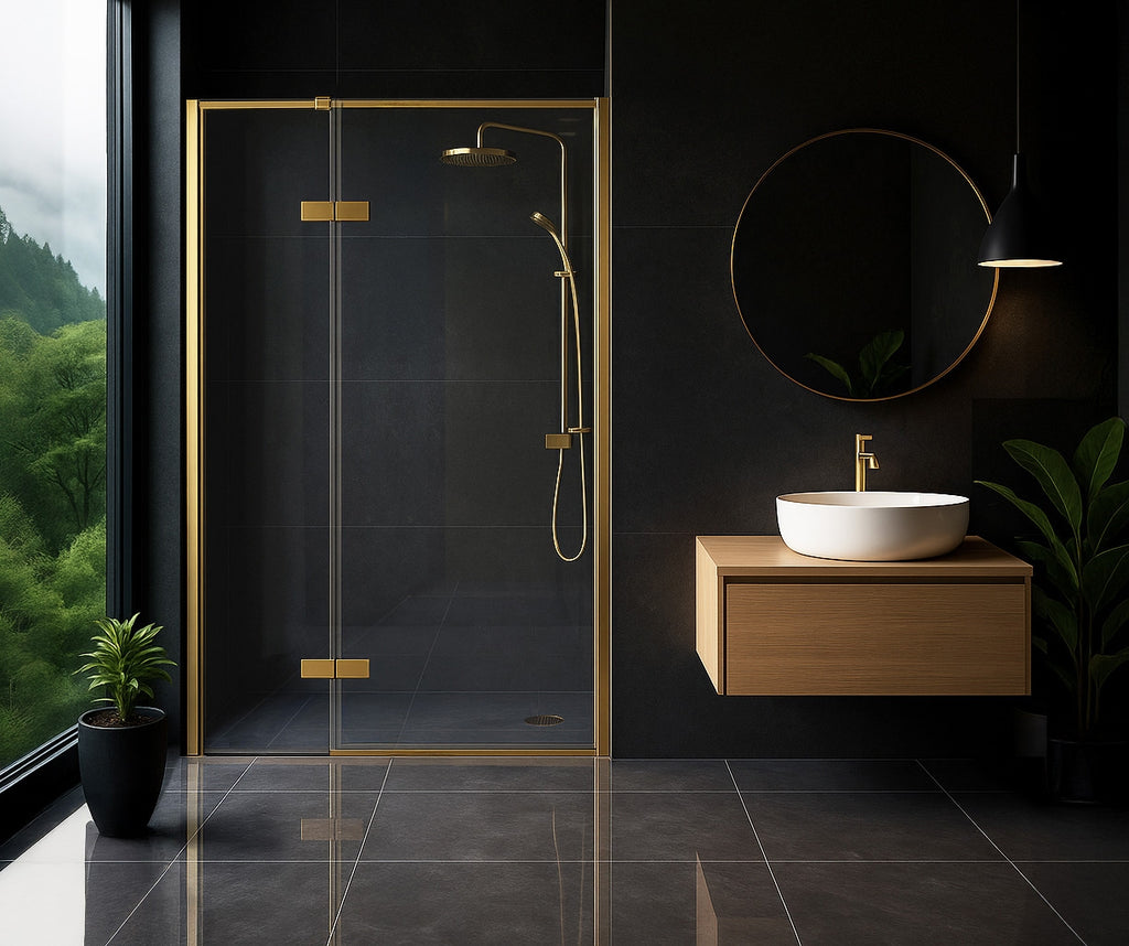 Sprchové dveře Rea Atlas 80 Brush Gold vlevo 2