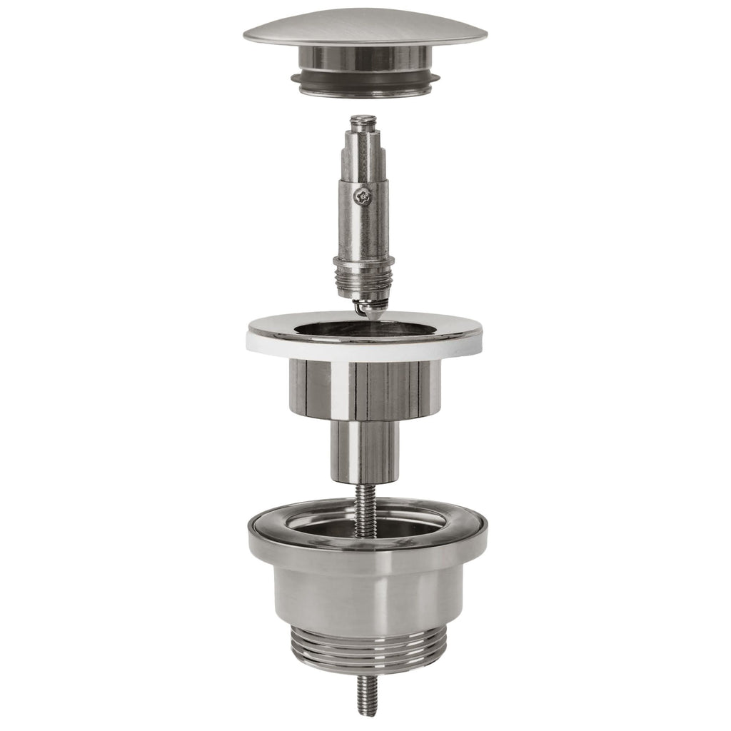Univerzální umyvadlová výpusť REA Click-clack - broušený nikl INOX  4