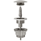 Univerzální umyvadlová výpusť REA Click-clack - broušený nikl INOX  4