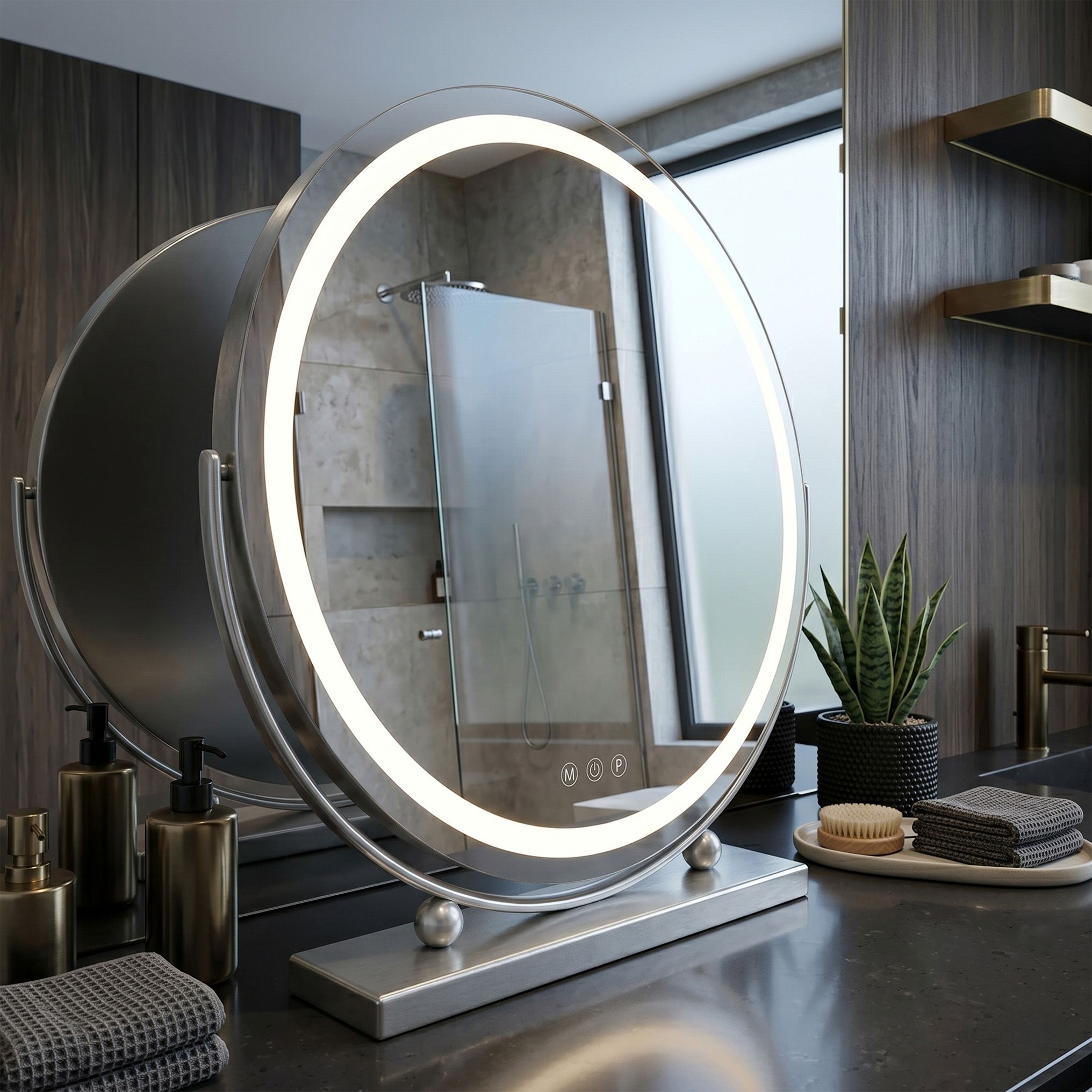 Zrcadlo LED MAKE-UP Chrome 50 cm  3