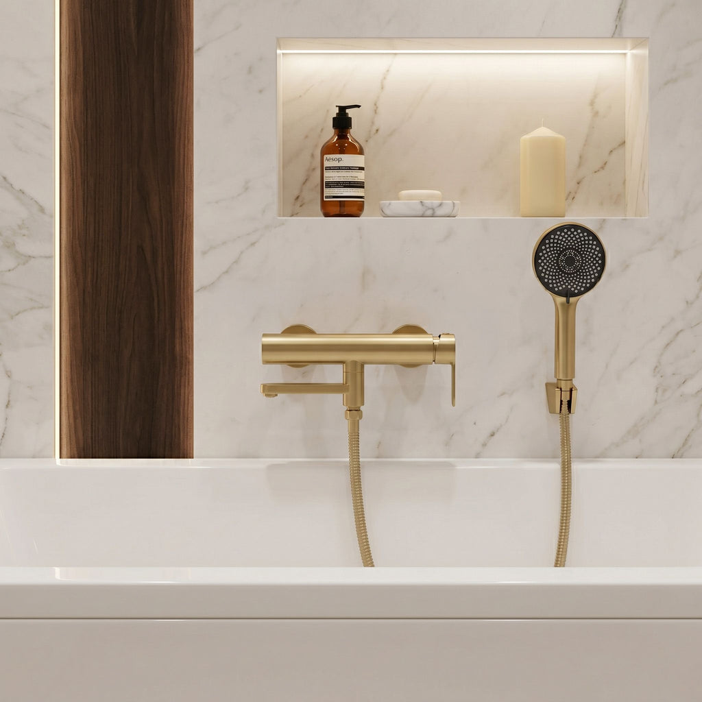 Vanová baterie Rea Arcos Brushed Gold  5