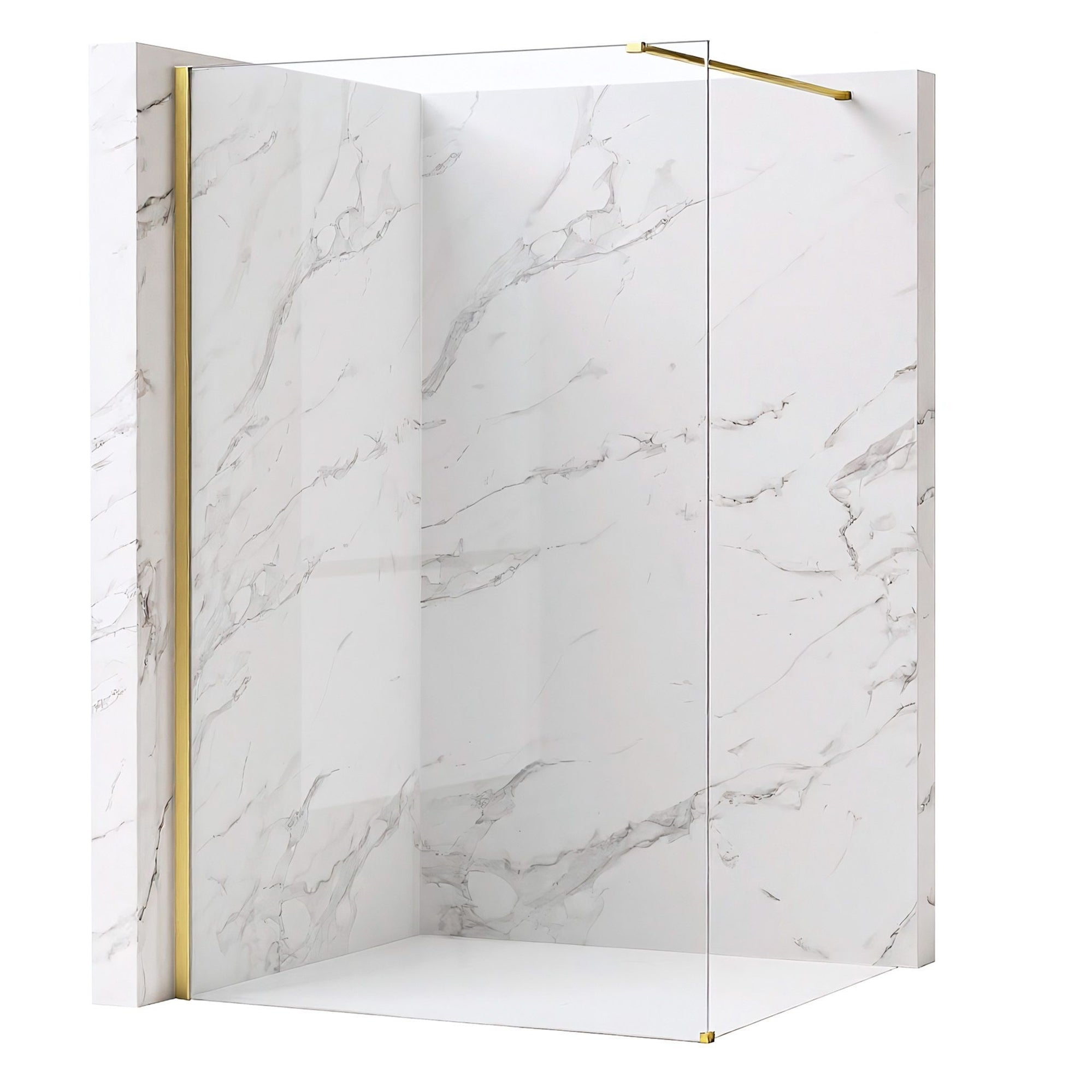 Sprchová zástěna Rea Flexi Transparent / Brush Gold 140  1
