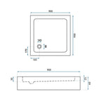 Akrylátová sprchová vanička Rea Savoy černá 90x90  5