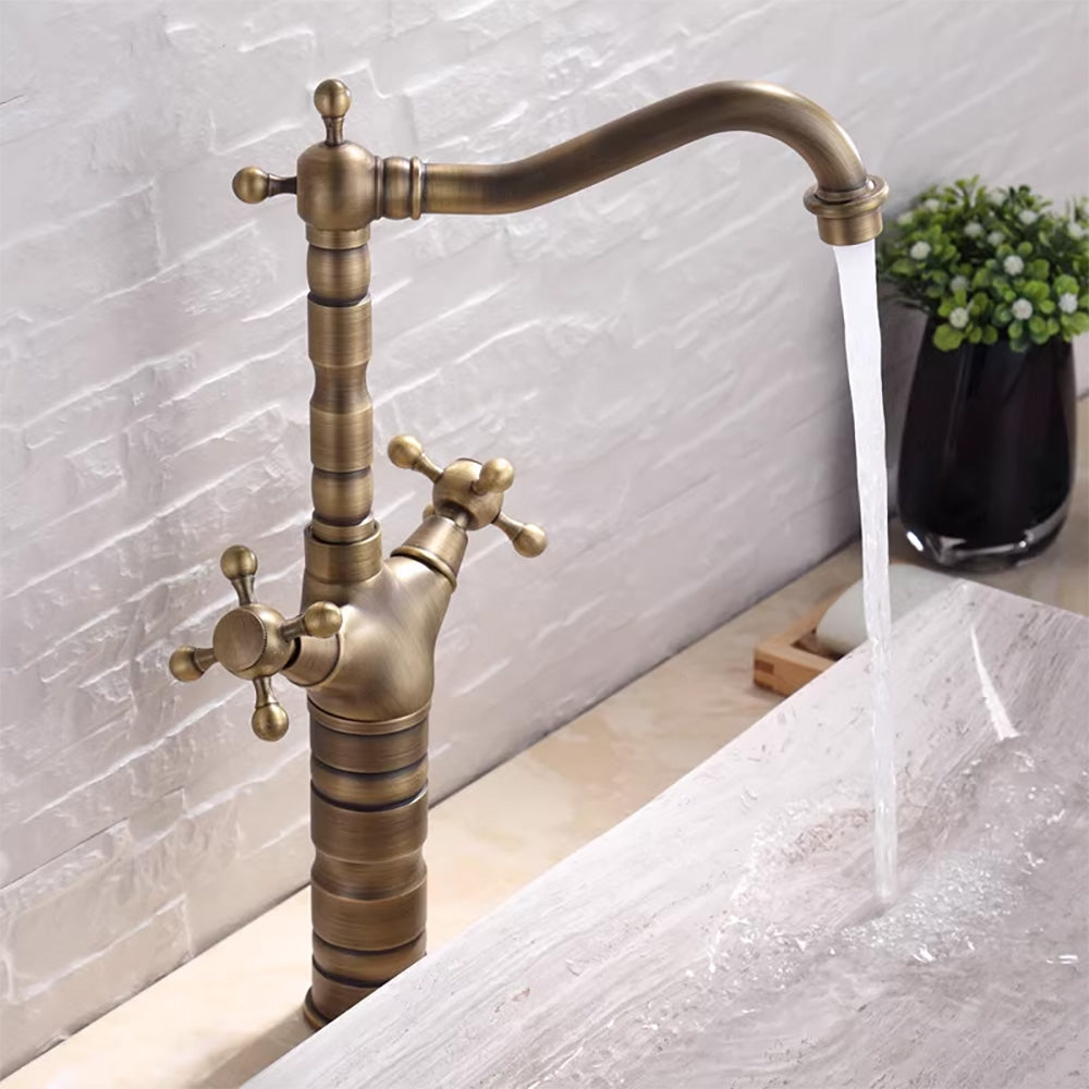 Kuchyňská Umyvadlová baterie Rea Rustico antique gold  7