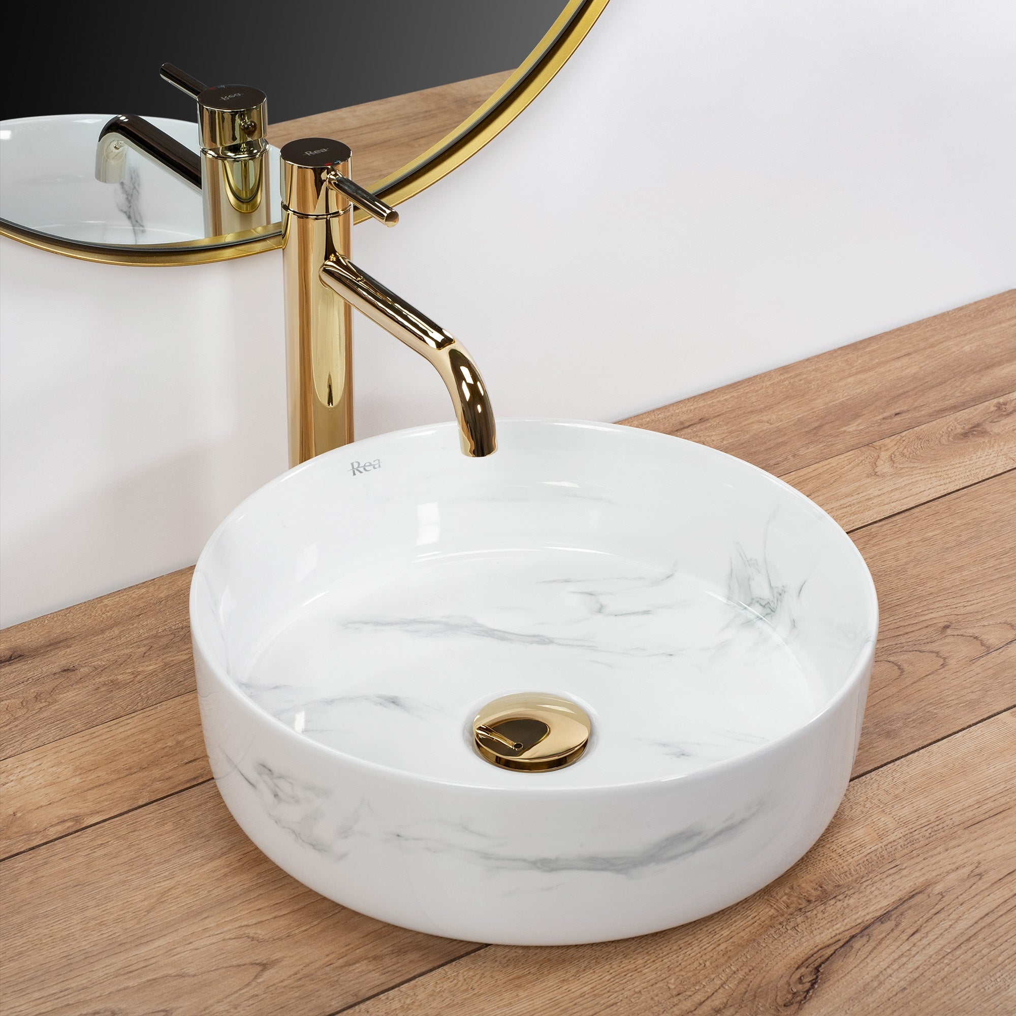 Umyvadlo na desku REA SAMI Nature Marble  2