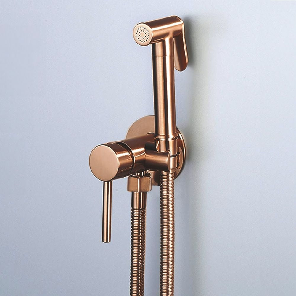Podomítková bidetová baterie LUNGO LOOP Copper Brush  10