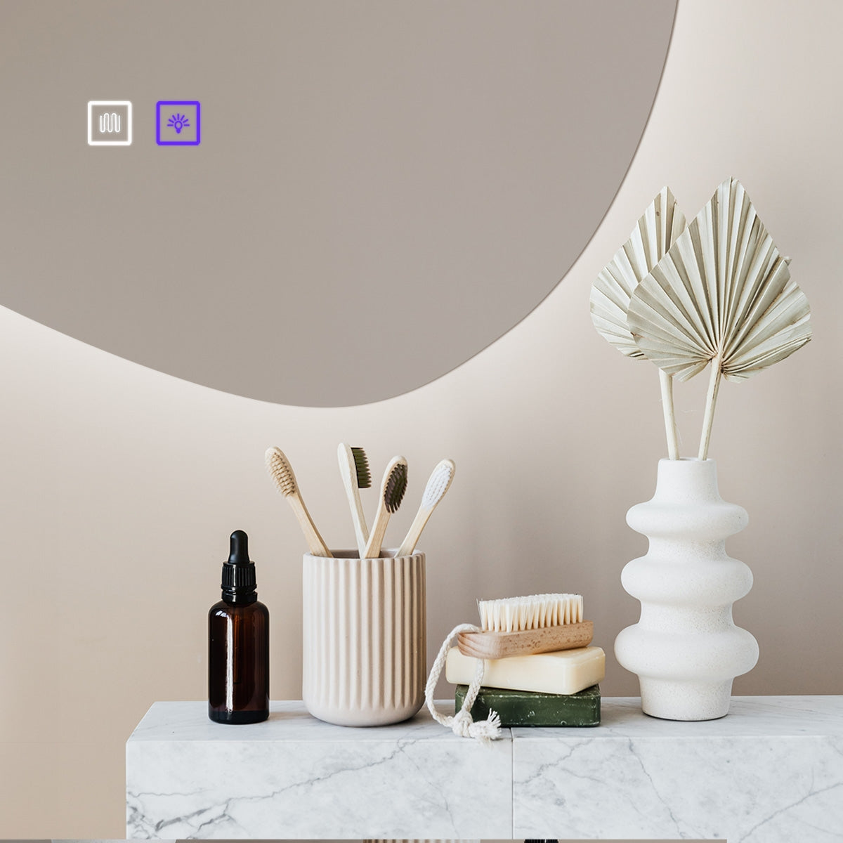 Zrcadlo LED 80x60cm CLOUD C  4