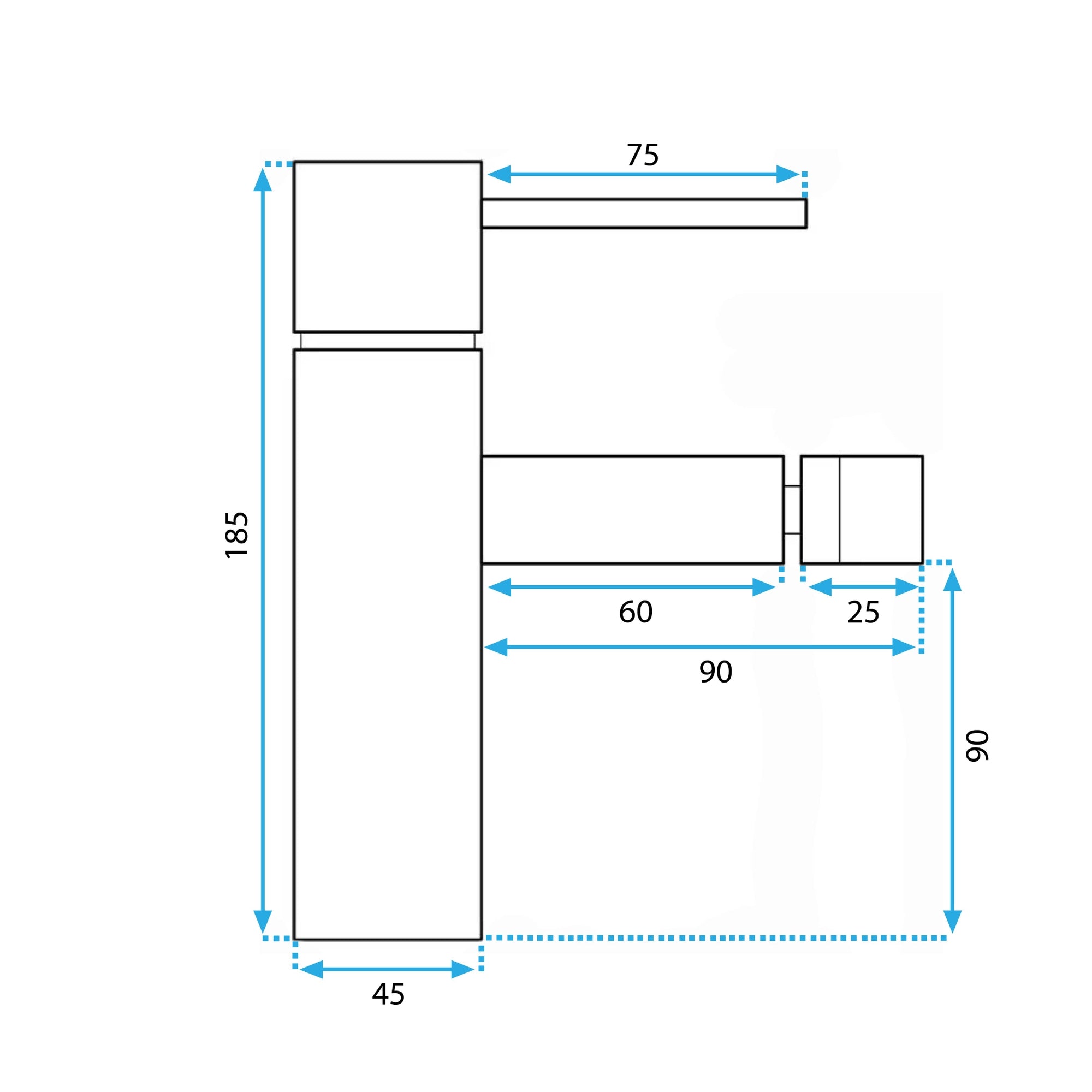 Bidetová baterie REA Tess  Broušené zlato  6