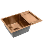 Ocelový dřez Paul BRUSH COPPER bez kuchyňské baterie 6