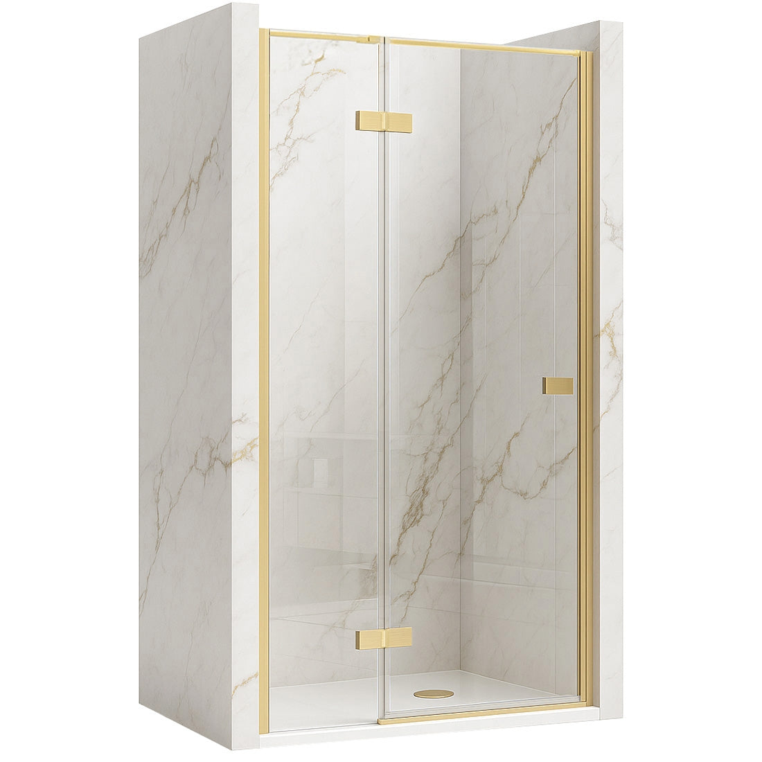 Sprchové dveře Rea Atlas 80 Brush Gold vpravo 1