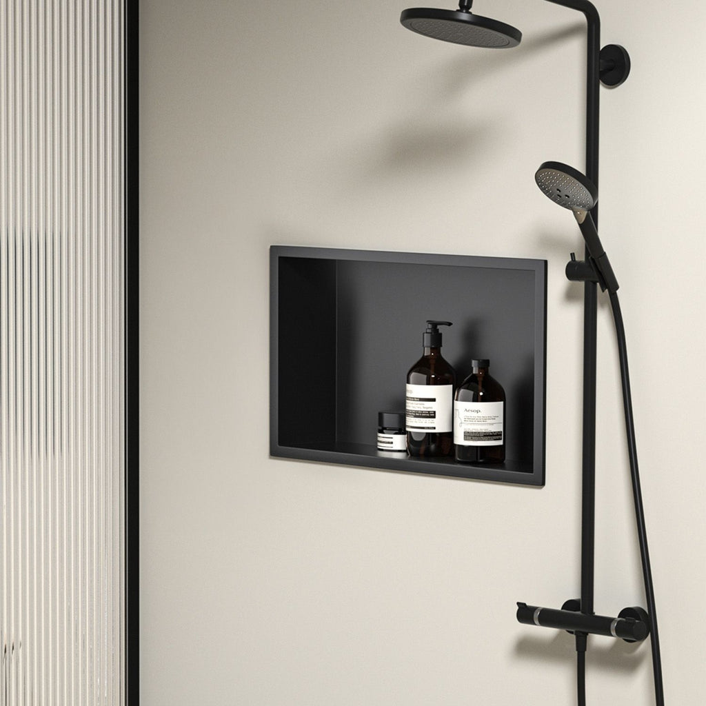 bathroom shelf 30x45 matte black  9
