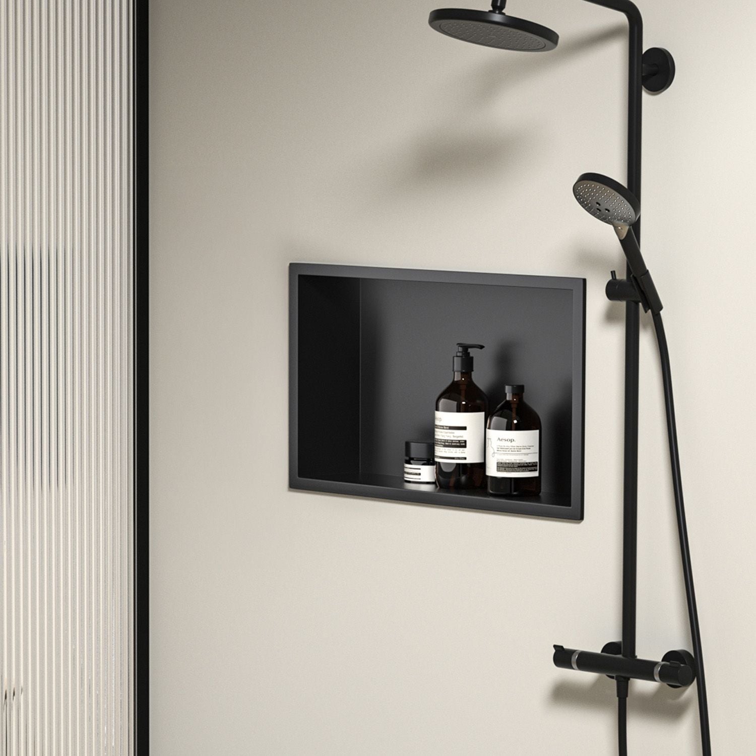 bathroom shelf 30x45 matte black  9