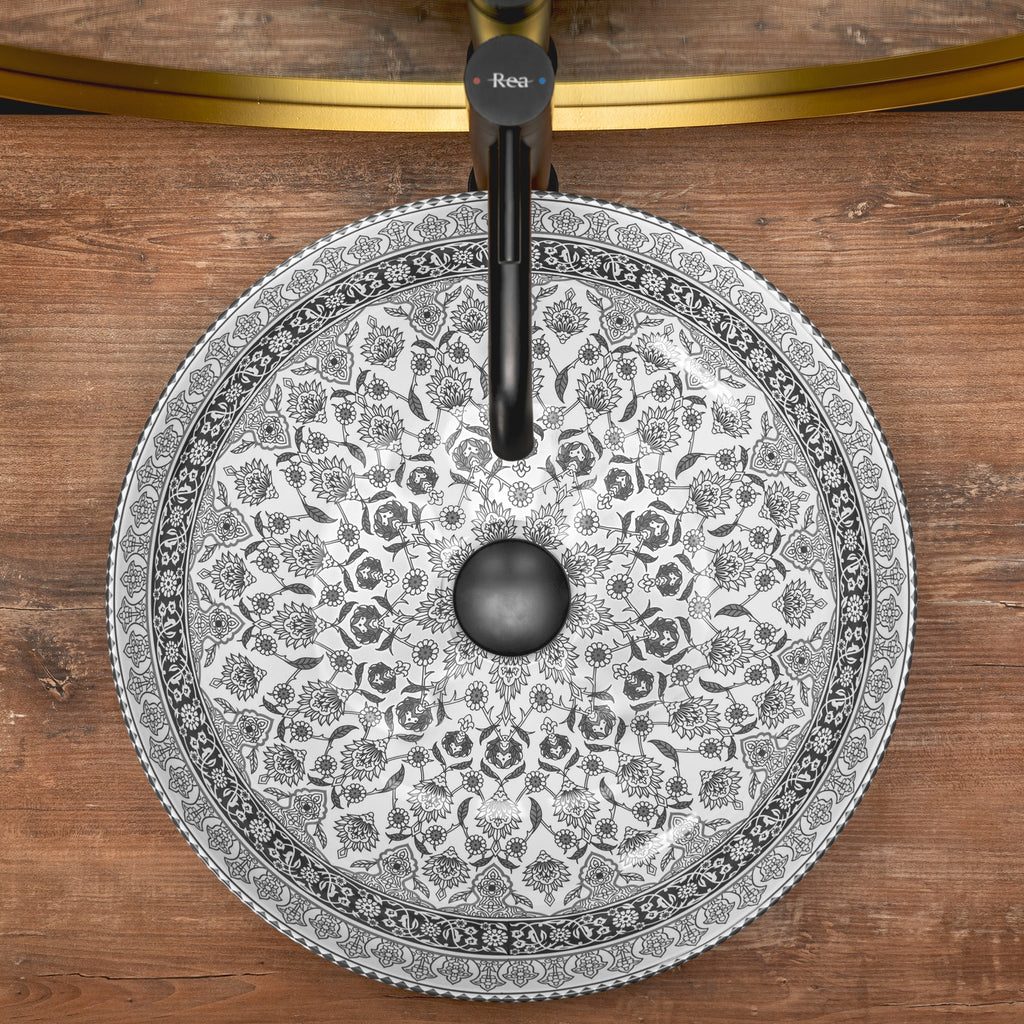 Umyvadlo na desku REA ARTE dark grey  3