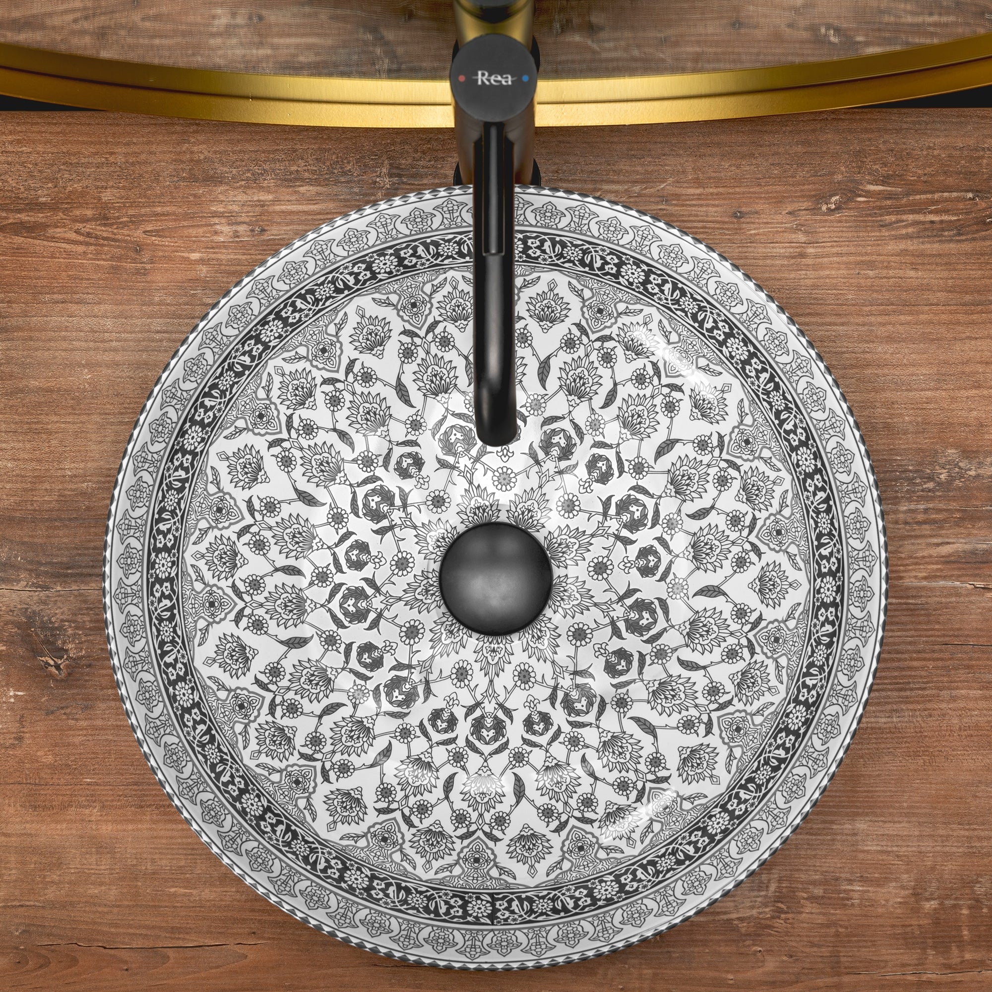 Umyvadlo na desku REA ARTE dark grey  3