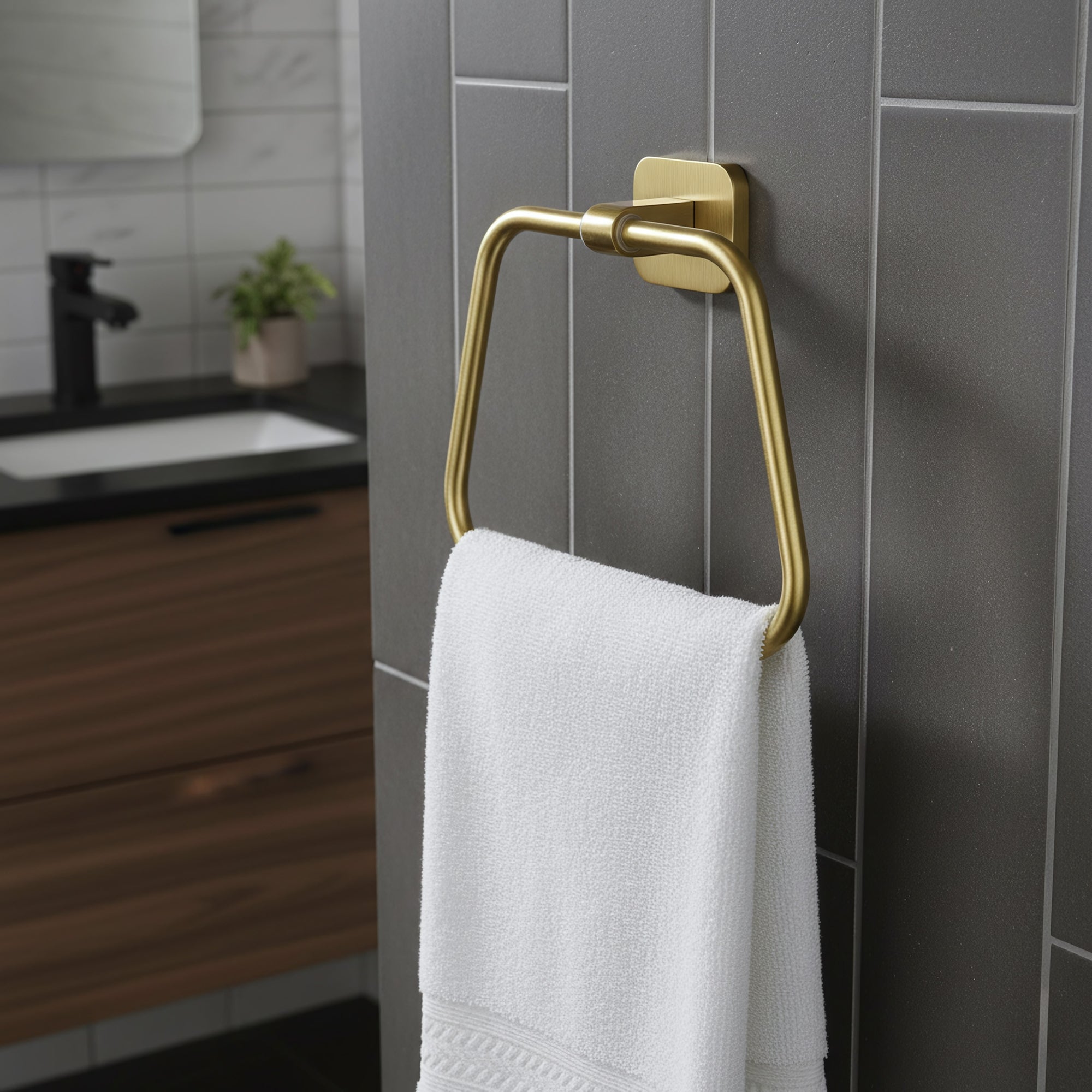 Koupelnový věšák 5910 Nico Brush Gold  6