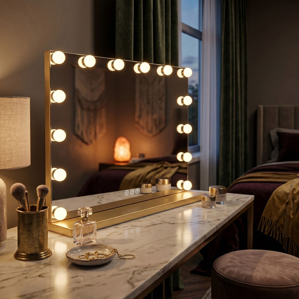 Zrcadlo LED HOLLYWOOD L.Gold 80x60  3