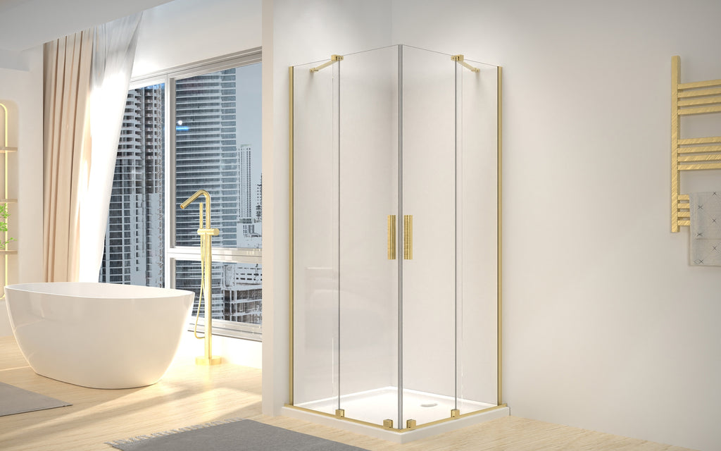 Sprchová kabina REA Montana Double Gold Brush 90x90  3