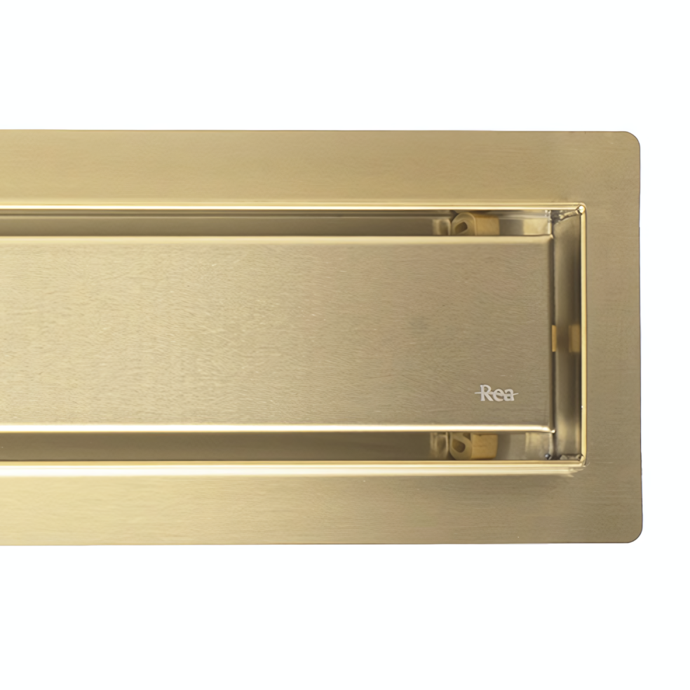 Odtokový žlab Rea Neox brush gold 50  7