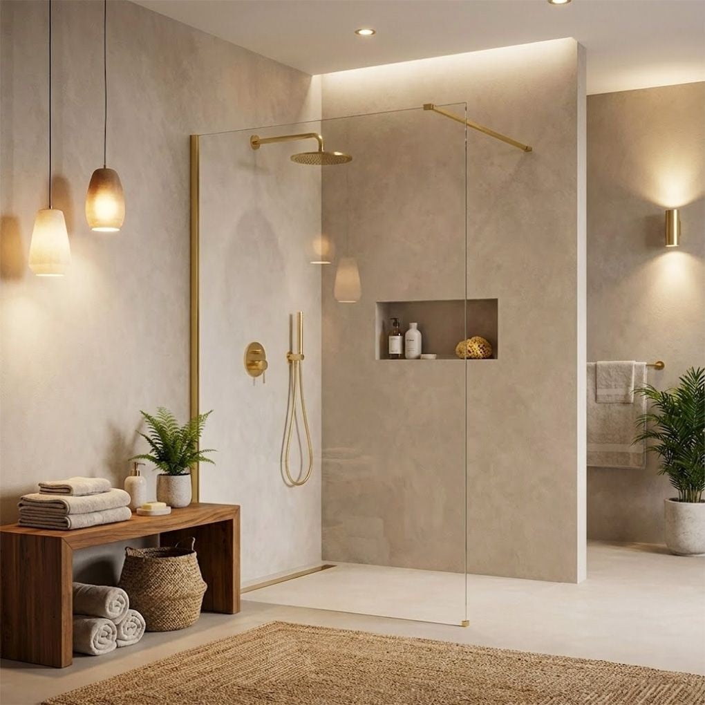 Sprchová zástěna Rea Flexi Transparent / Gold 100  6