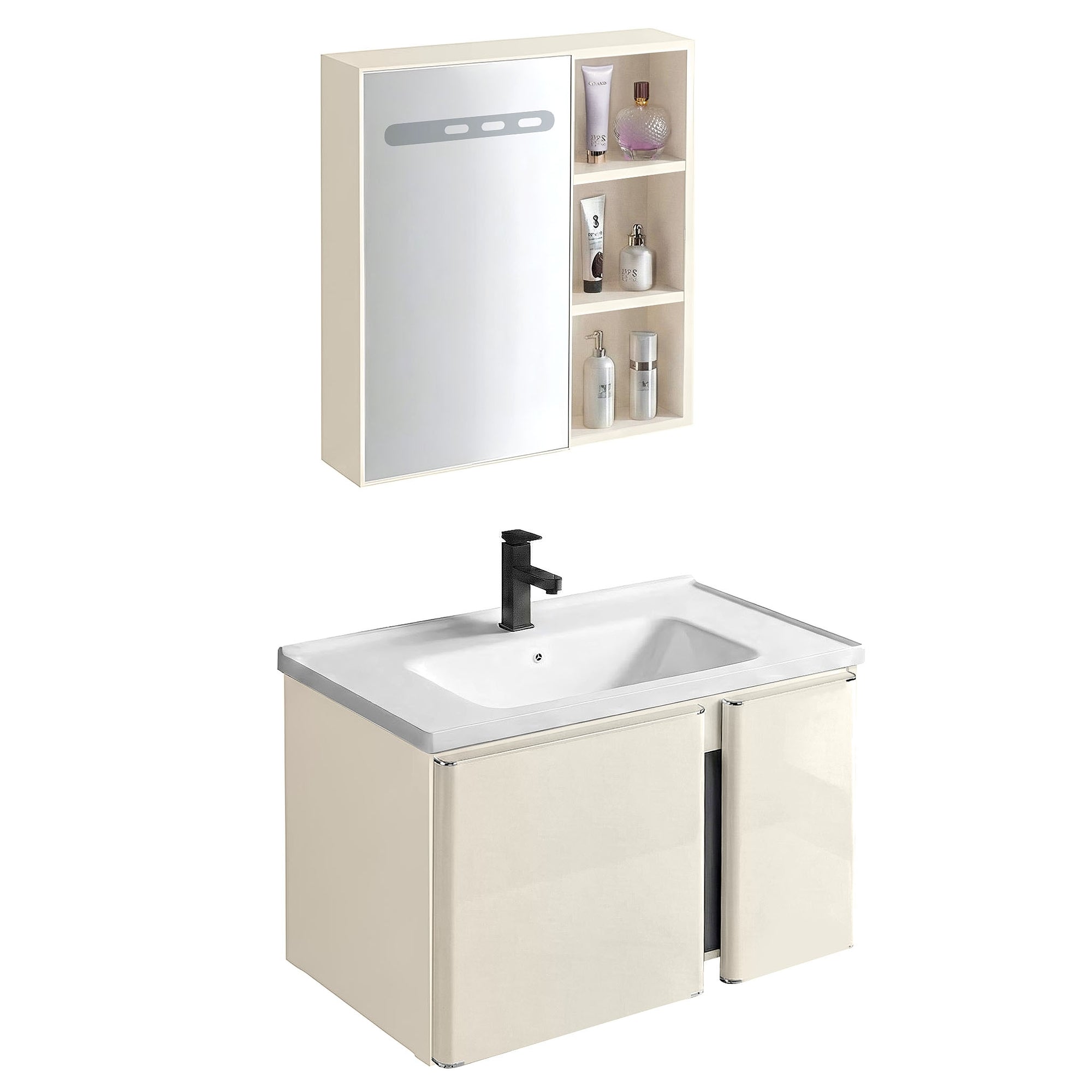 Sada koupelnového nábytku s umyvadlem Tula 60cm Beige  2