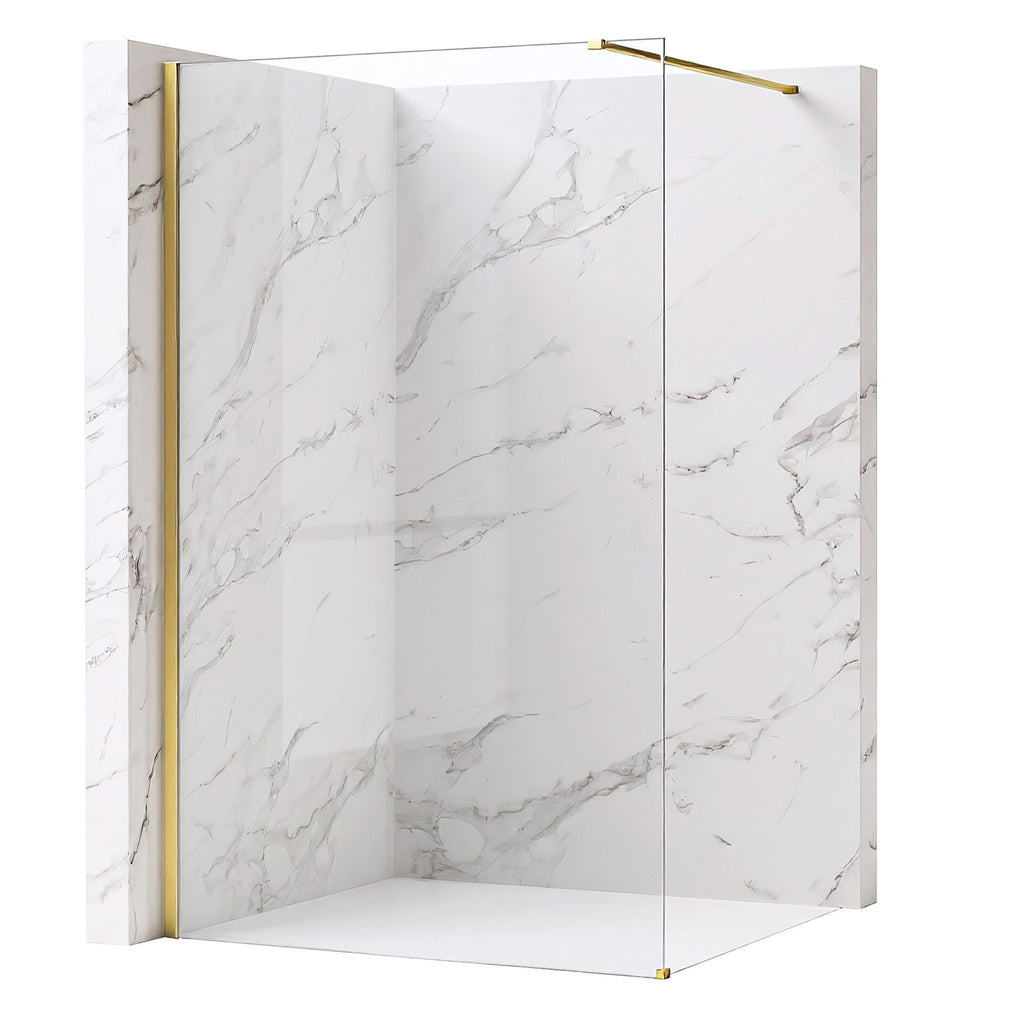 Sprchová zástěna Rea Flexi Transparent / Brush Gold 100  1