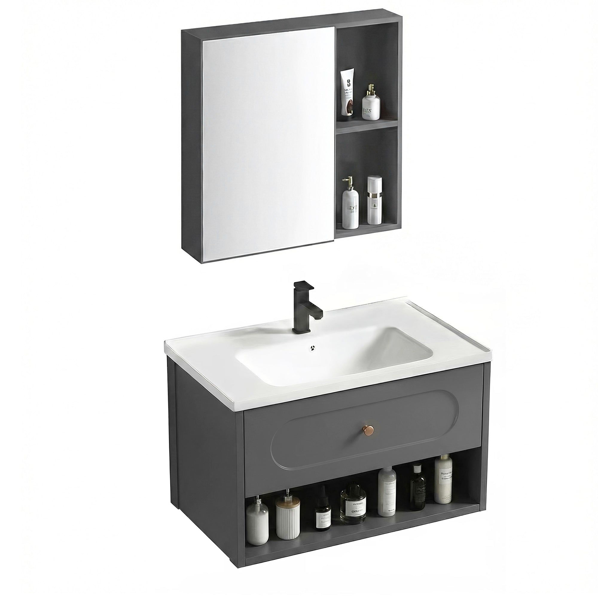 Sada koupelnového nábytku s umyvadlem River 60cm Grey  2