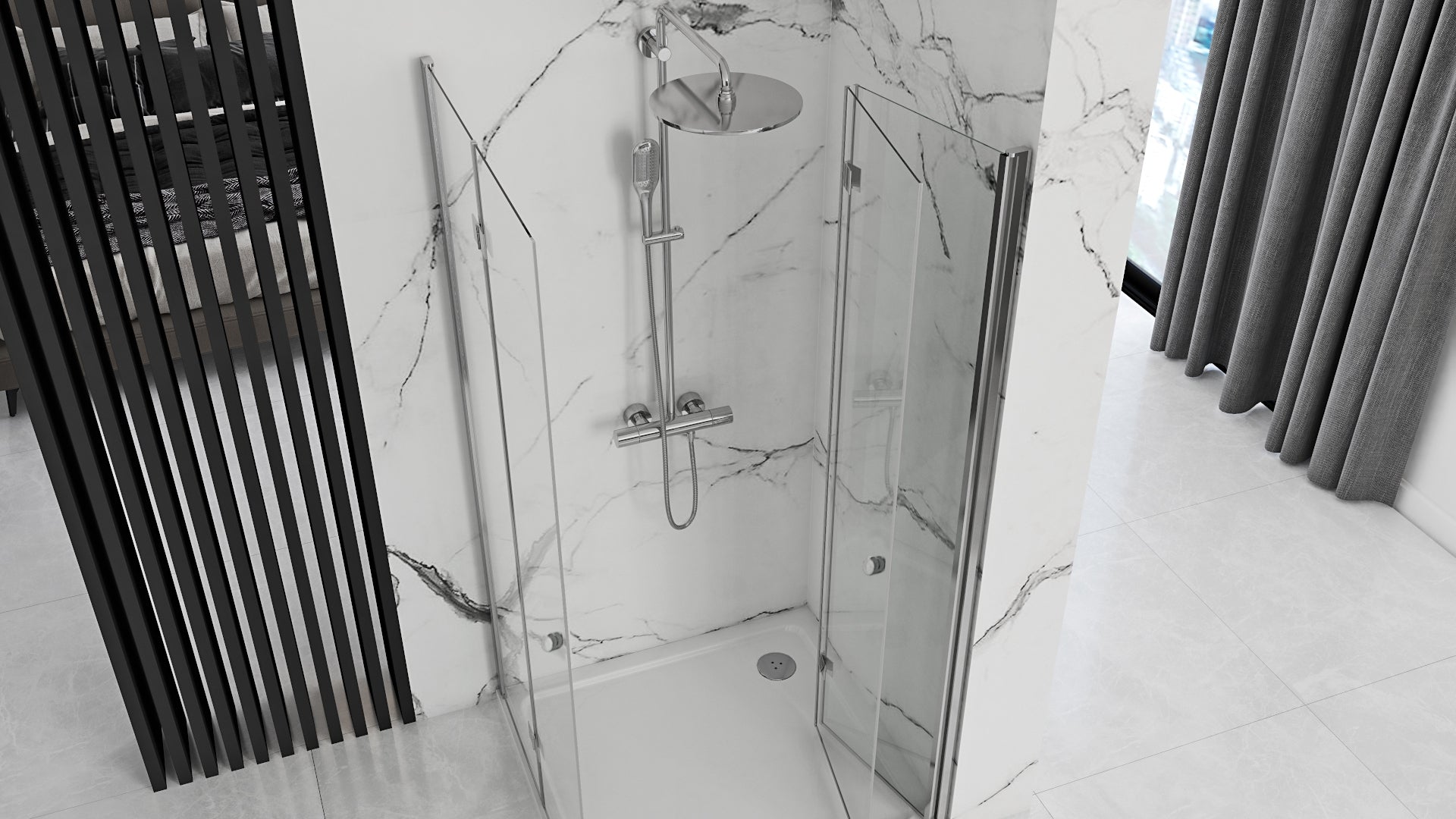 Skládací sprchový kout REA FOLD N2 80x80 3