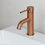 Umyvadlová baterie REA LUNGO - broušené Copper, nízká  2