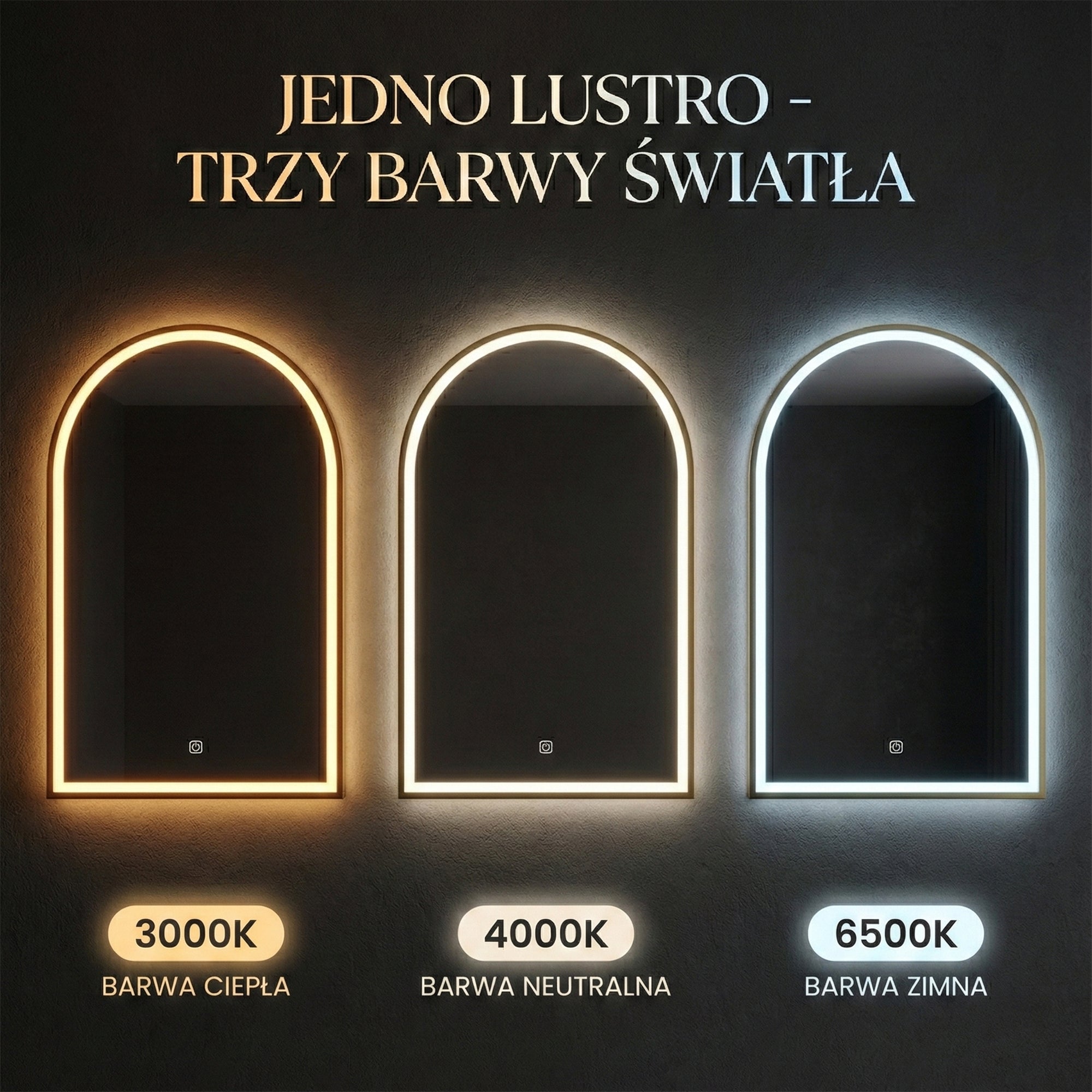Zrcadlo LED 60x100cm DART GOLD  5