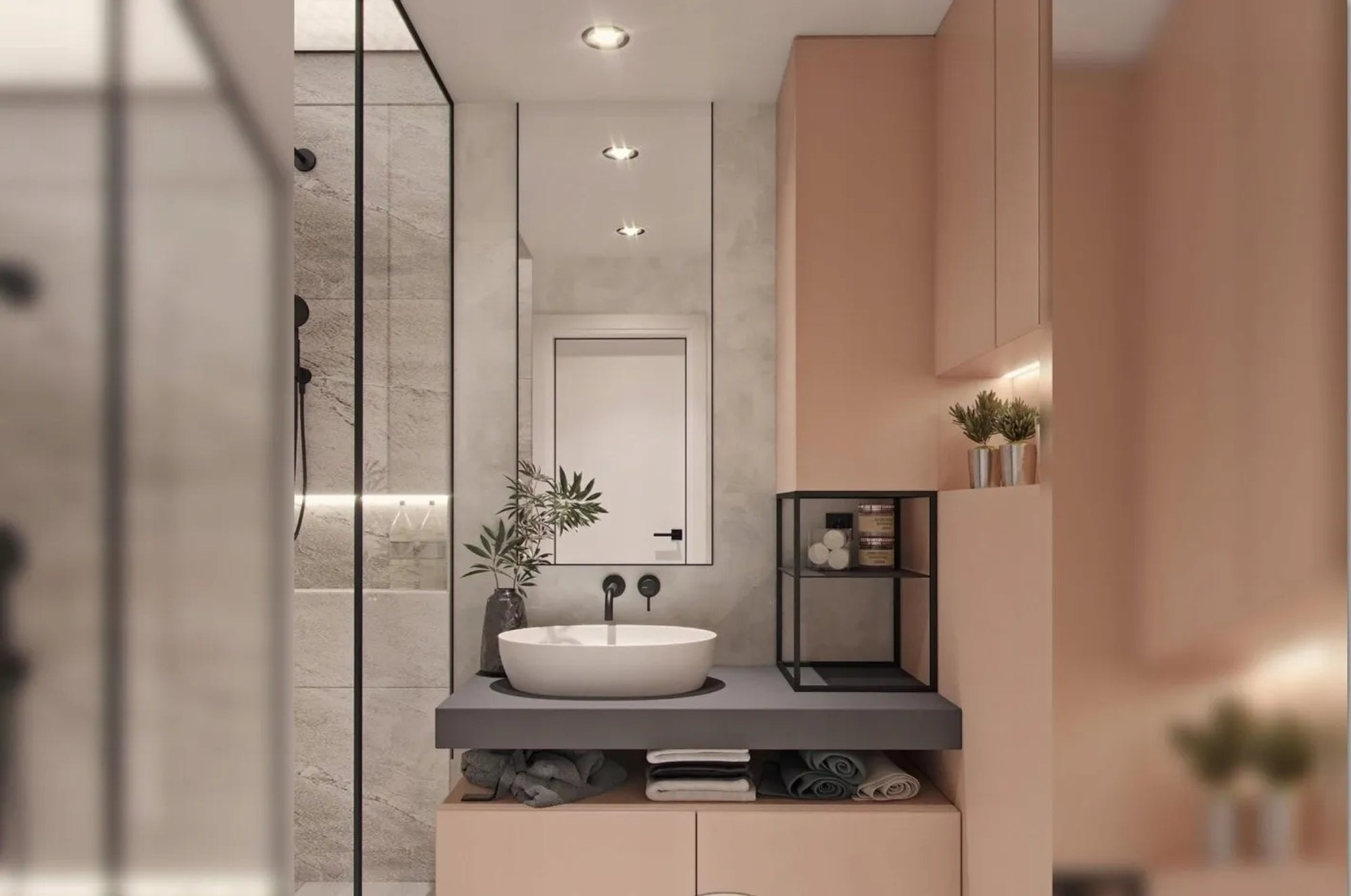 PODOMÍTKOVÁ umyvadlová BATERIE REA Lungo LONG černá matná + BOX  9